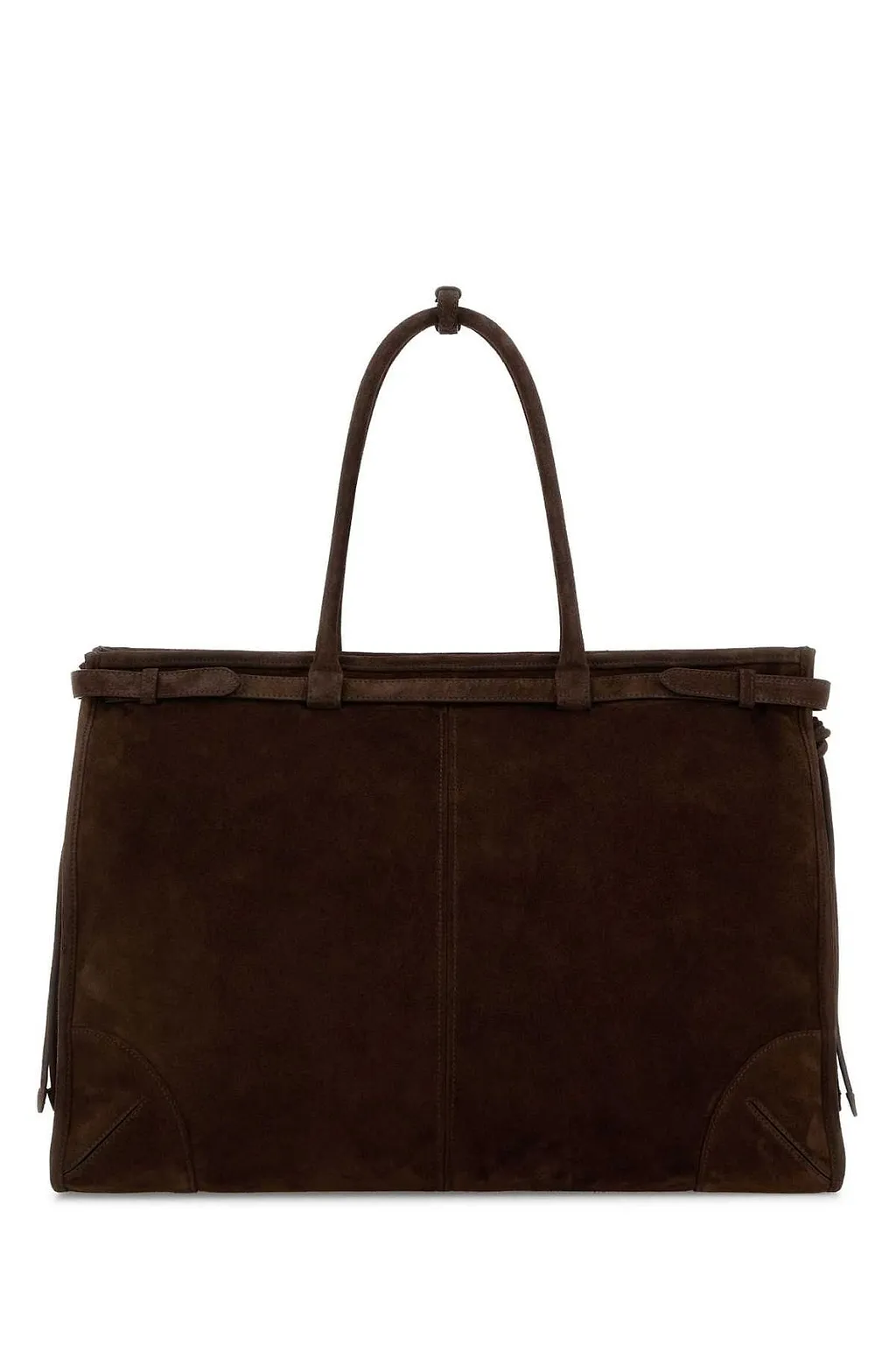 Prada Logo Patch Buckle Detailed Tote Bag