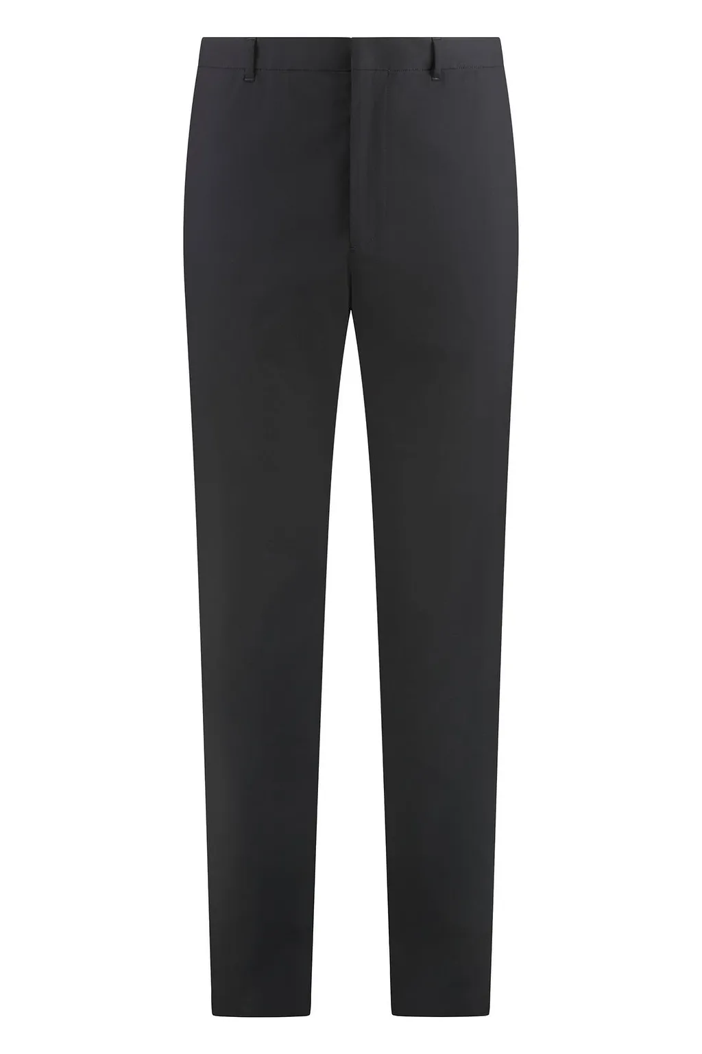 Prada Logo Patch Straight-Leg Trousers