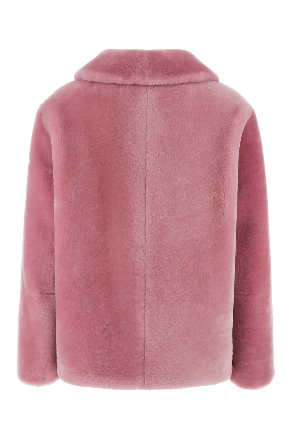 Prada Logo Patch Shearling Jacket