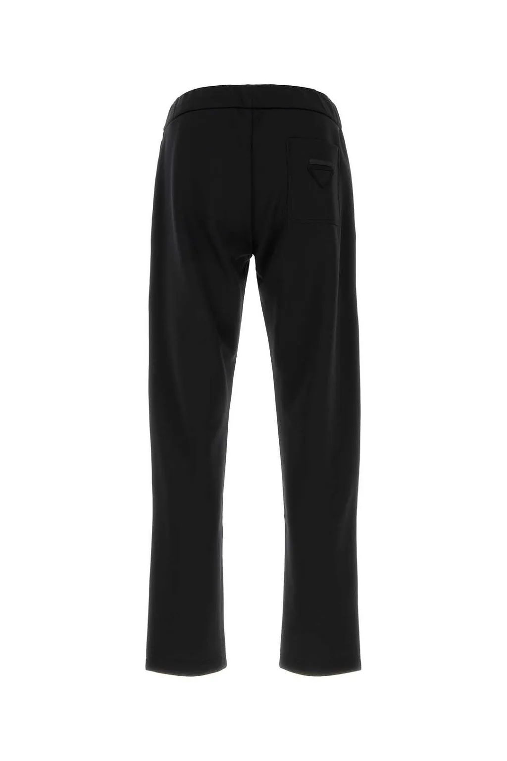 Prada Logo-Patch Straight-Leg Trousers