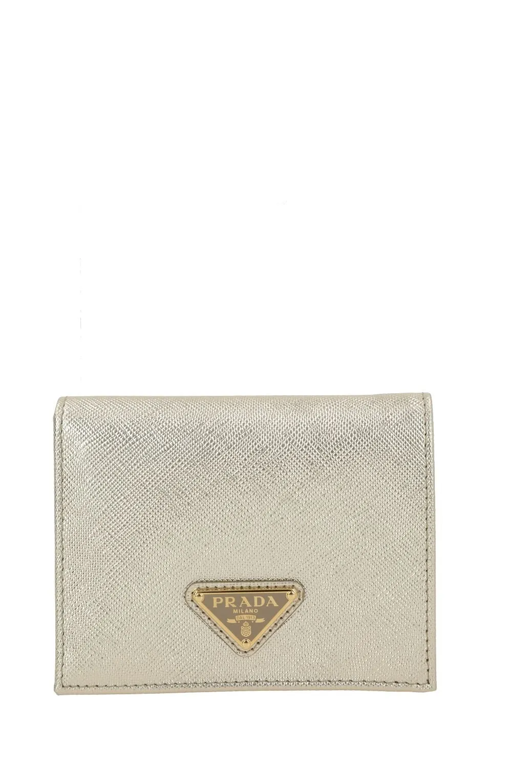 Prada Logo Plaque Bi-Fold Wallet
