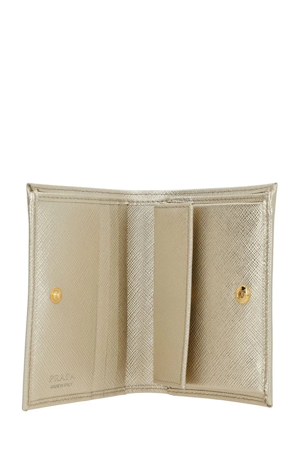 Prada Logo Plaque Bi-Fold Wallet