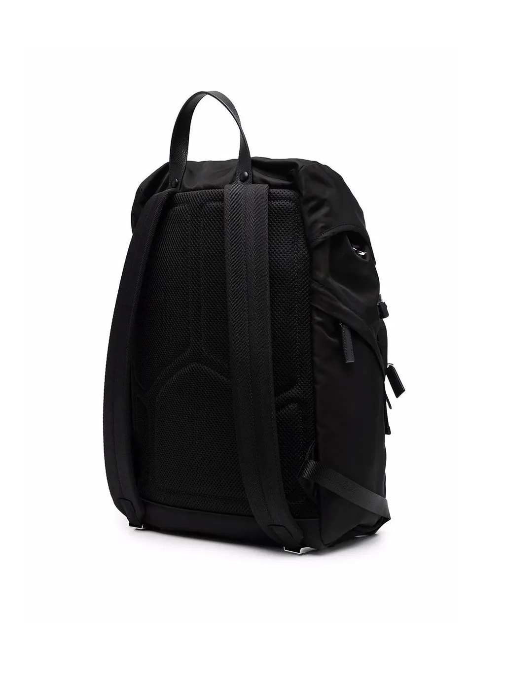 Prada Re-Nylon Logo Plaque Buckled Backpack