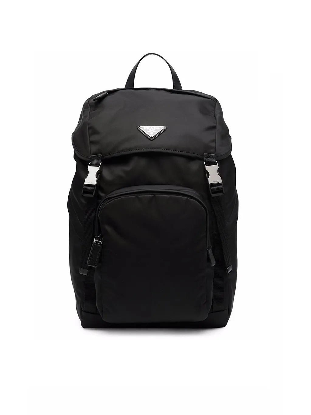 Prada Re-Nylon Logo Plaque Buckled Backpack