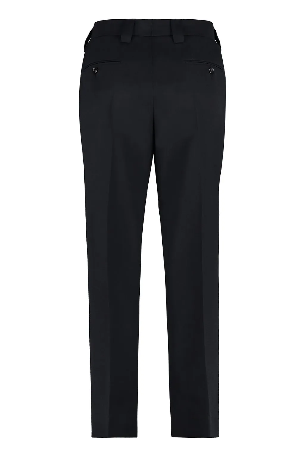 Prada Logo-Plaque Cropped Tailored Trousers