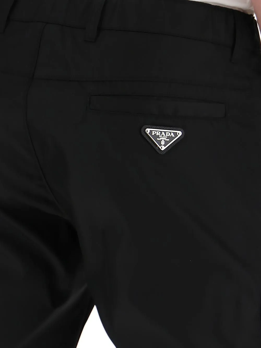 Prada Logo Plaque Detail Pants