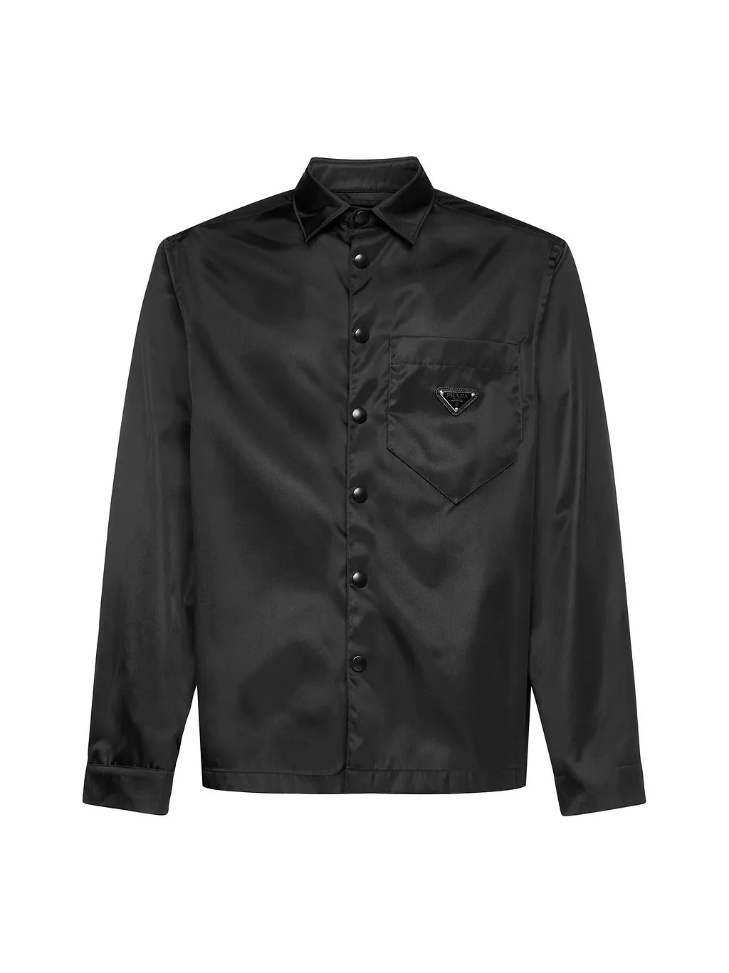 Prada Logo Plaque Chest Pocket Shirt