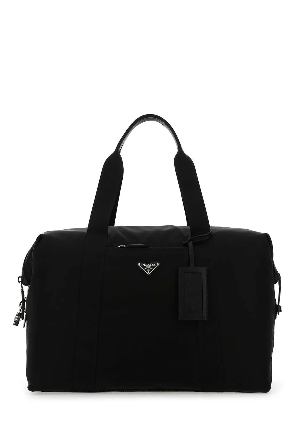 Prada Logo Plaque Duffle Bag