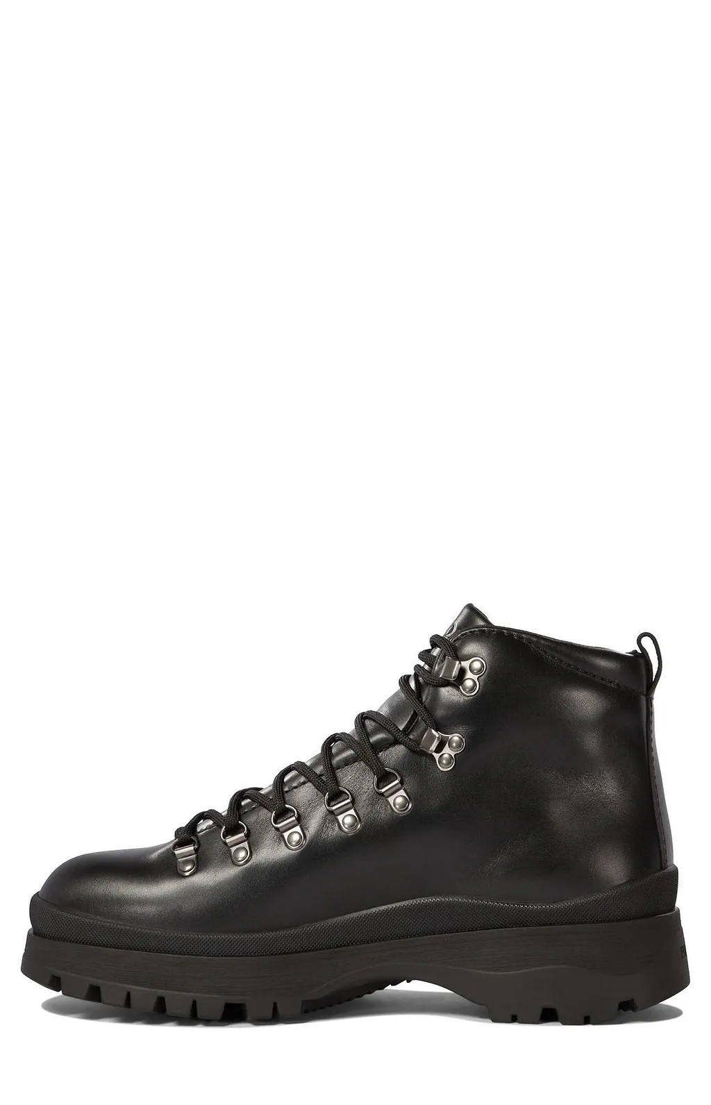 Prada Logo Plaque Lace-Up Boots