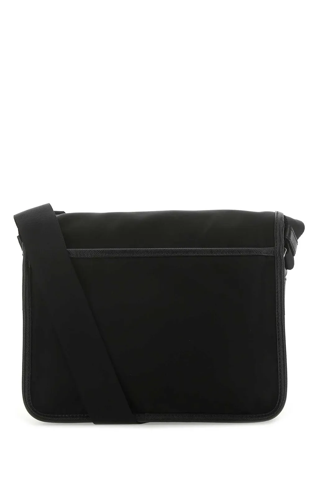 Prada Logo Plaque Fold-Over Shoulder Bag