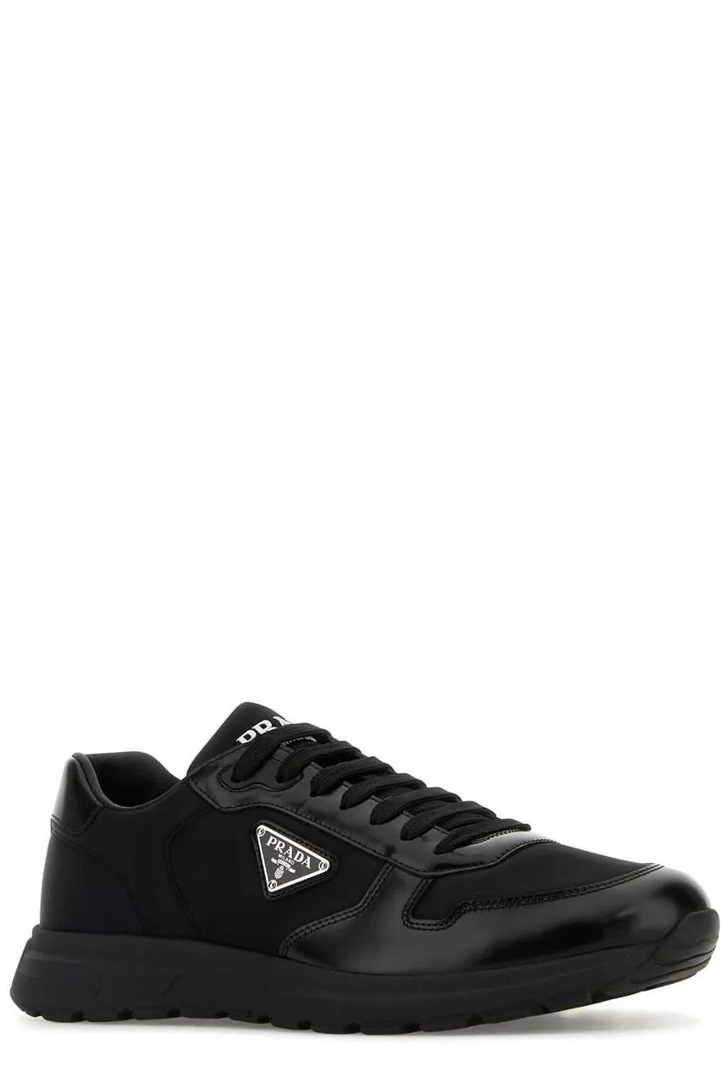 Prada Logo Plaque Low-Top Sneakers