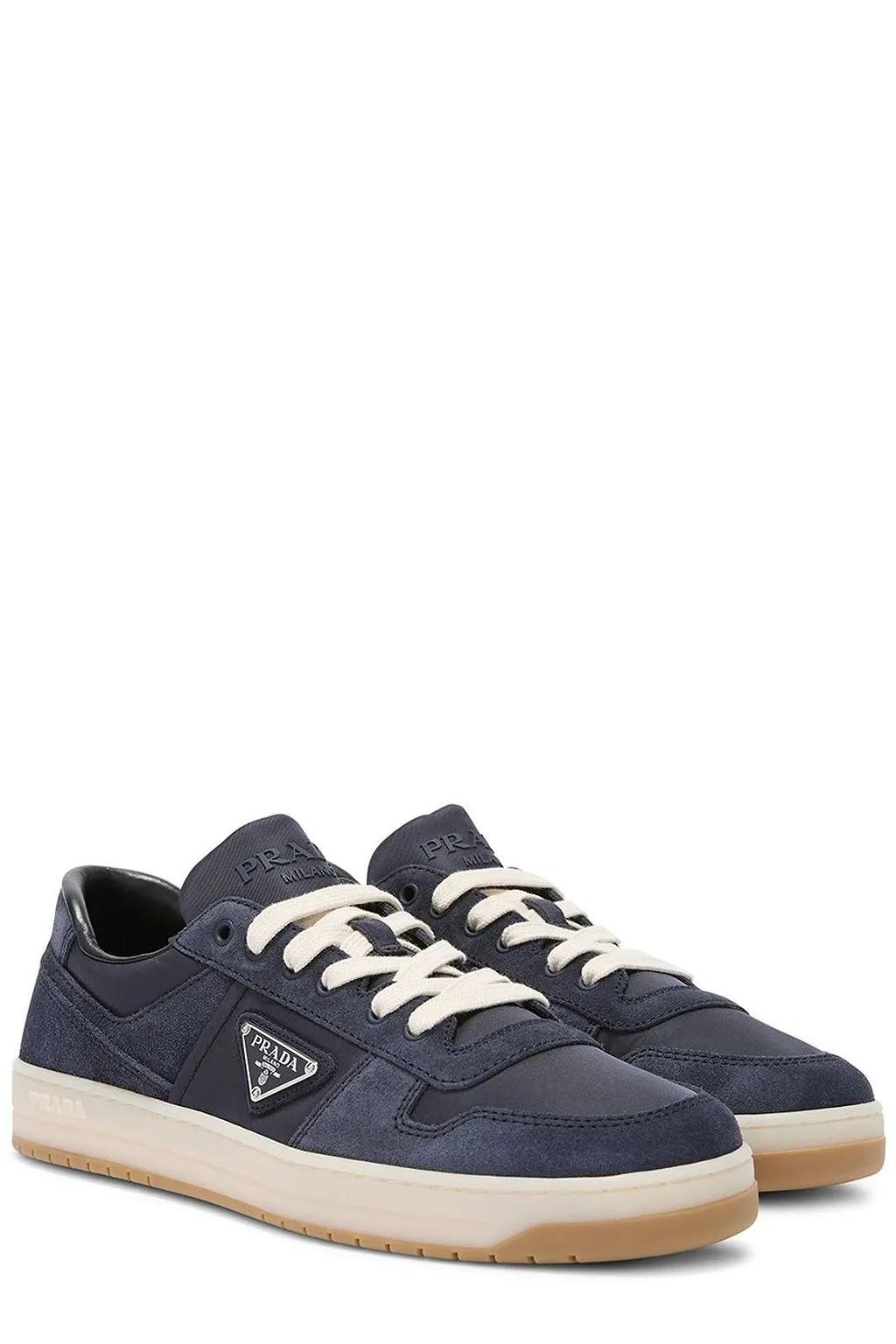 Prada Logo Plaque Low-Top Sneakers
