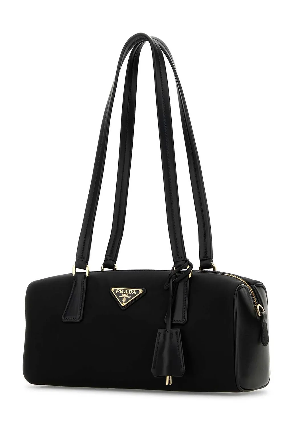 Prada Logo Plaque Padlock-Detailed Medium Tote Bag