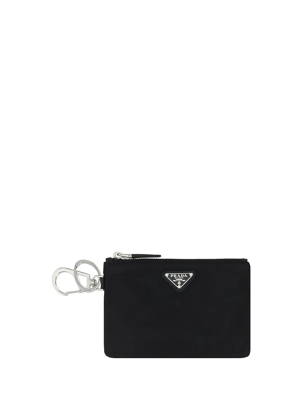 Prada Logo Plaque Pouch Keyring