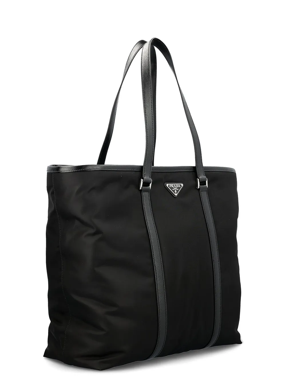 Prada Logo Plaque Medium Tote Bag