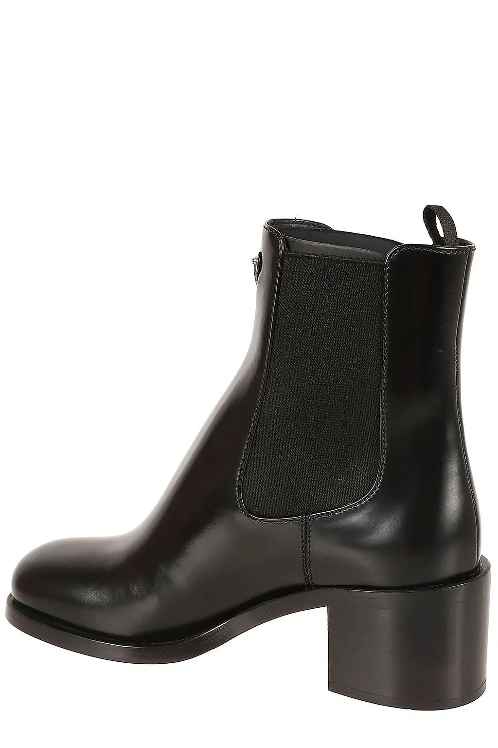 Prada Logo Plaque Pull-Tab Detailed Boots