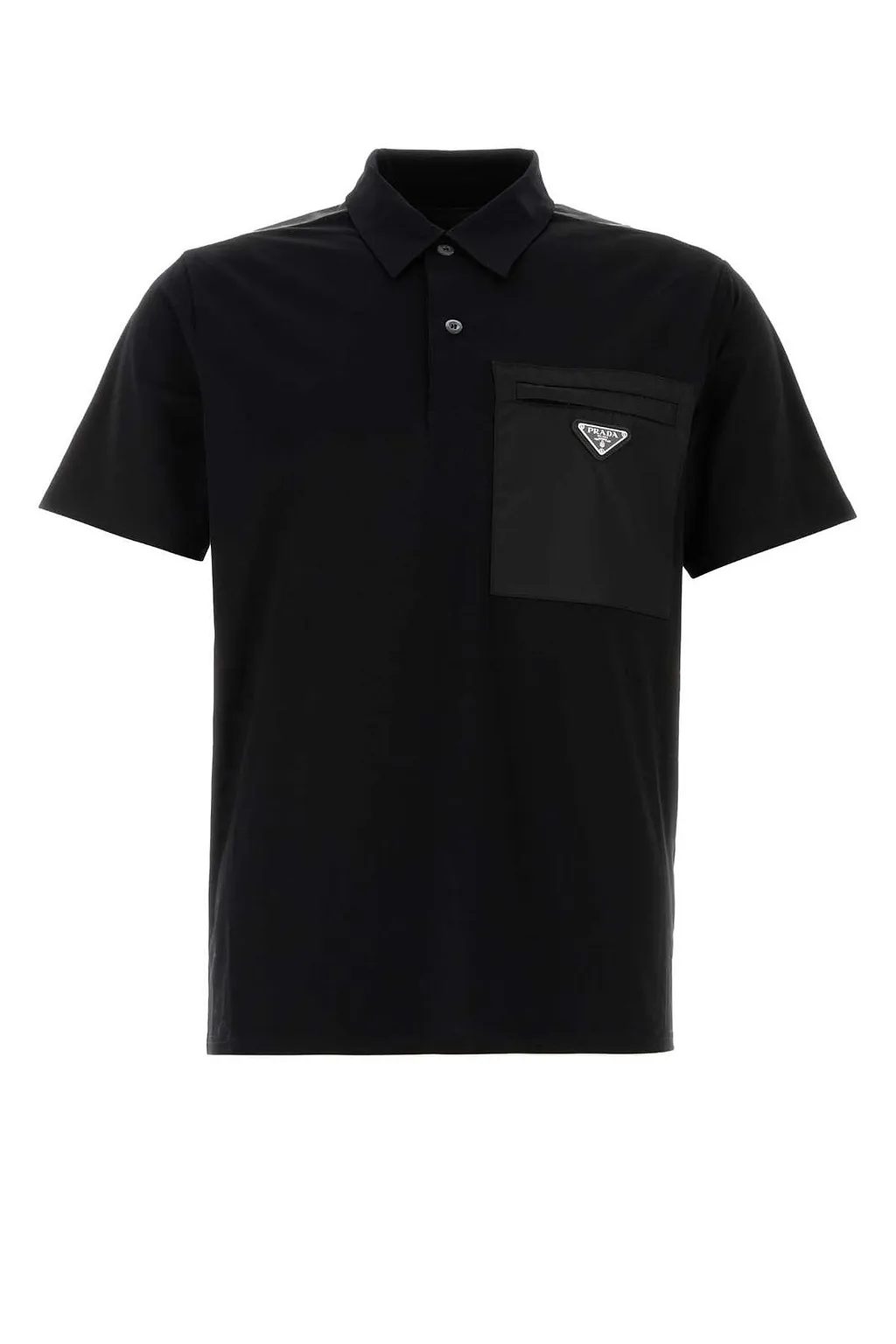 Prada Logo Plaque Short-Sleeved Polo Shirt