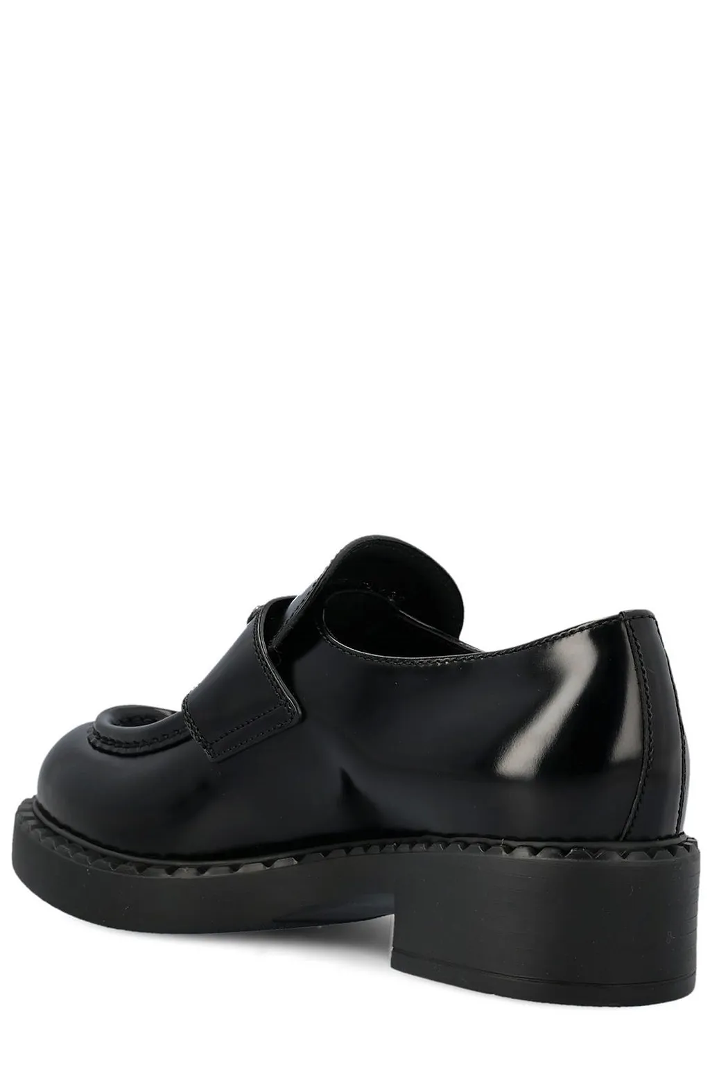 Prada Logo-Plaque Slip-On Flat Shoes