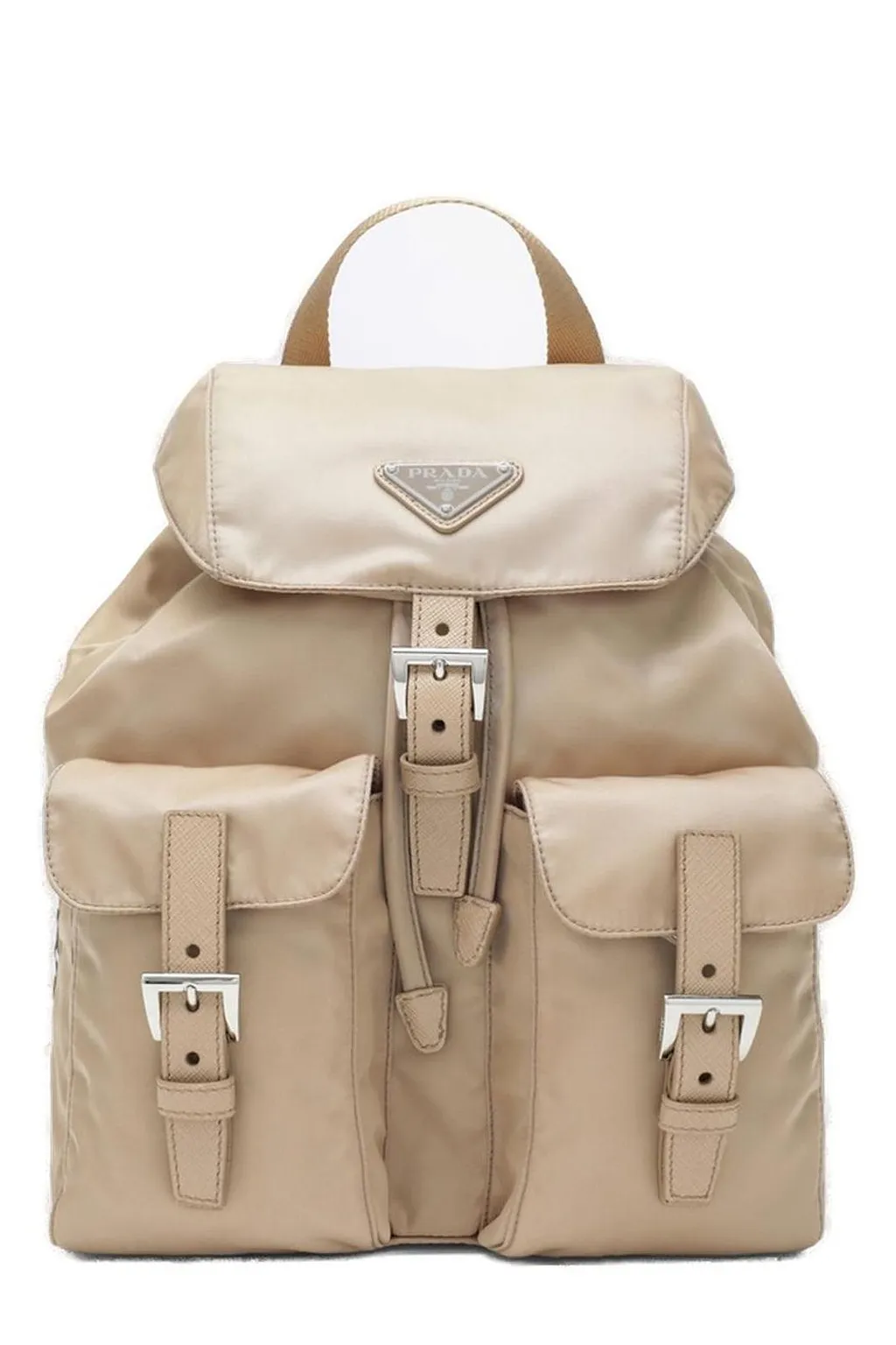 Prada Logo Plaque Small Backpack