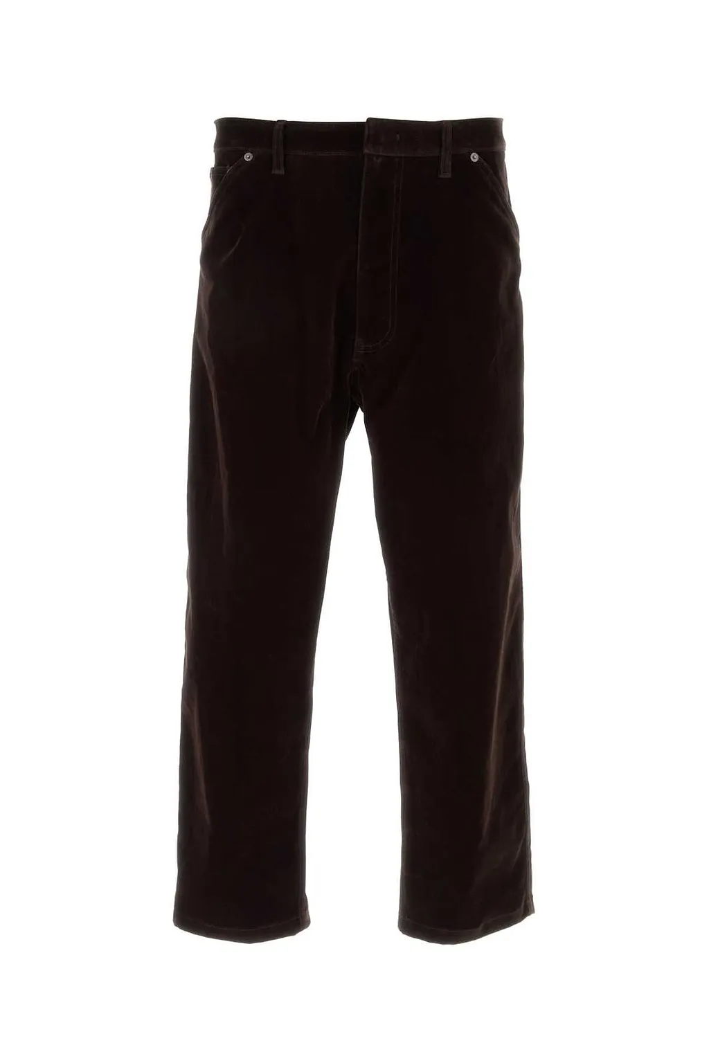 Prada Logo Plaque Straight-Leg Trousers