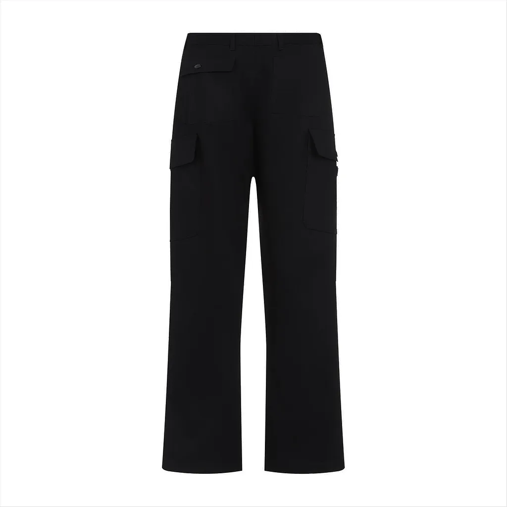 Prada Logo Plaque Straight-Leg Pants