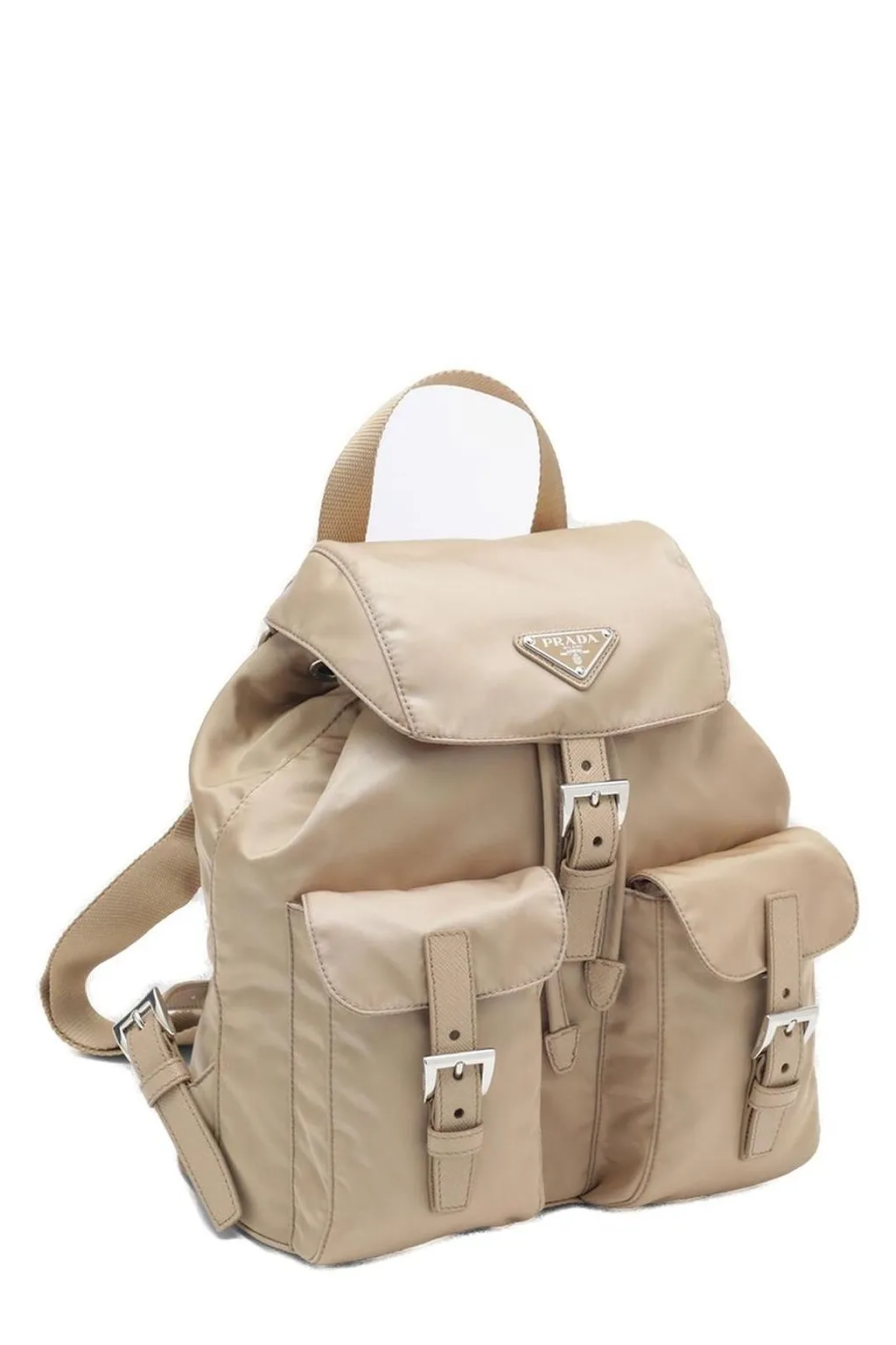 Prada Logo Plaque Small Backpack