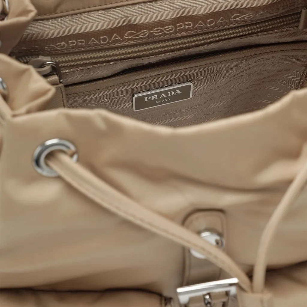 Prada Logo Plaque Small Backpack