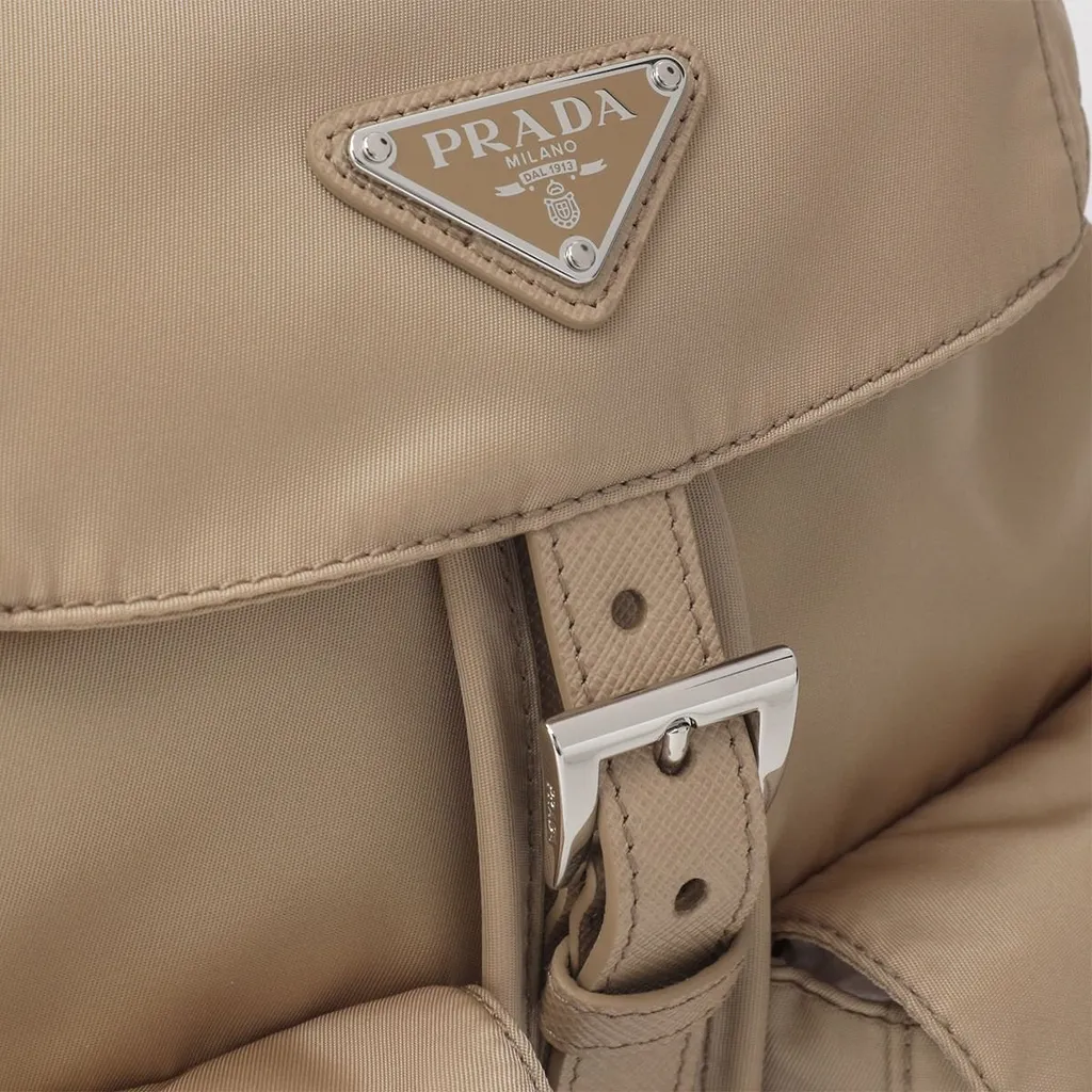 Prada Logo Plaque Small Backpack
