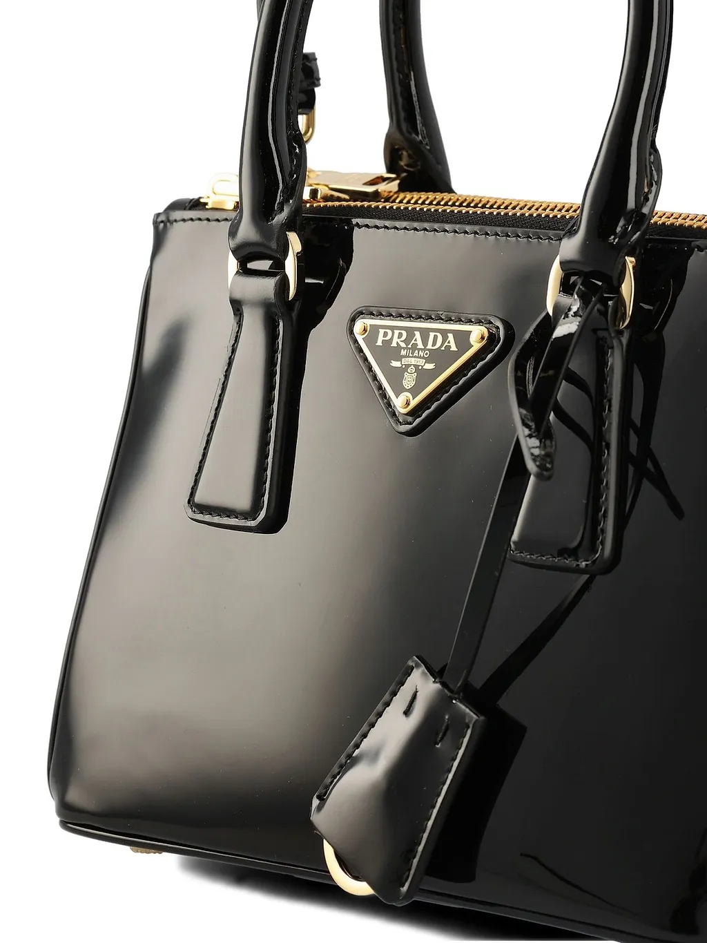 Prada Logo Plaque Top Handle Bag