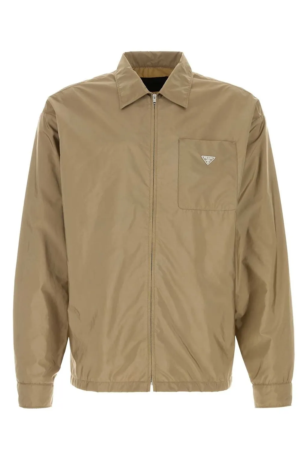 Prada Logo Plaque Zip-Up Jacket