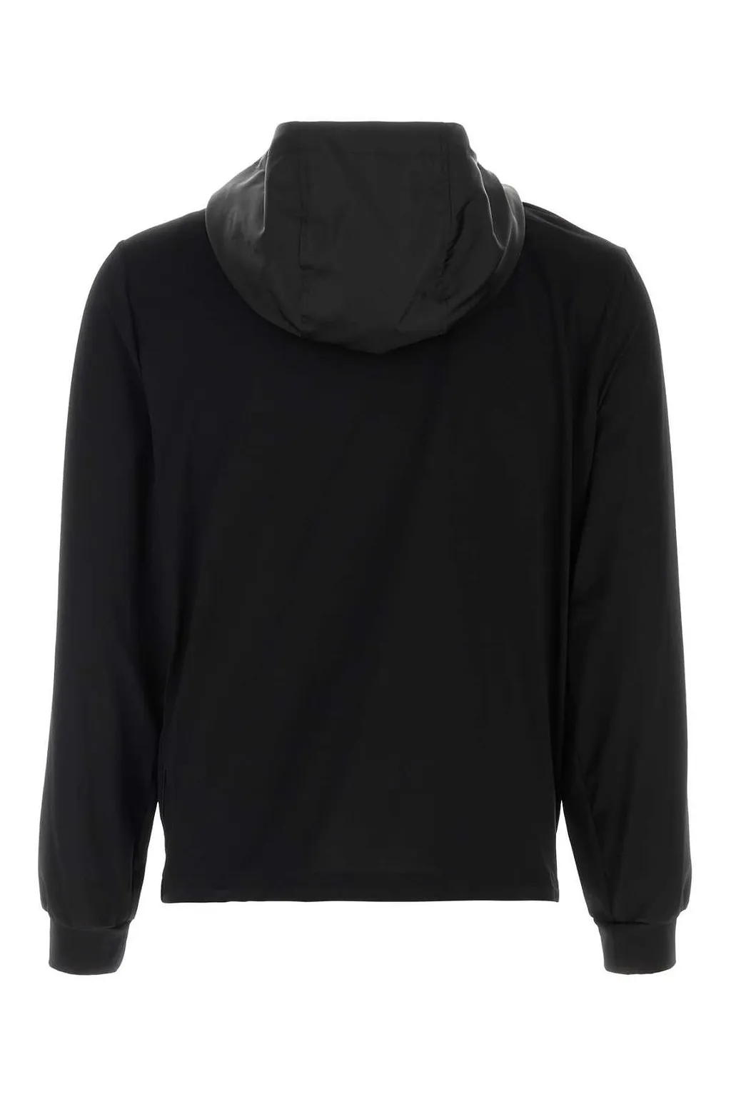 Prada Logo Plaque Zip-Up Hoodie