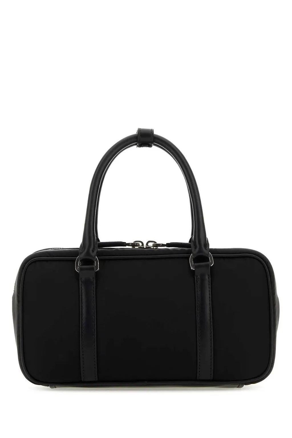 Prada Logo-Plaque Zipped Tote Bag
