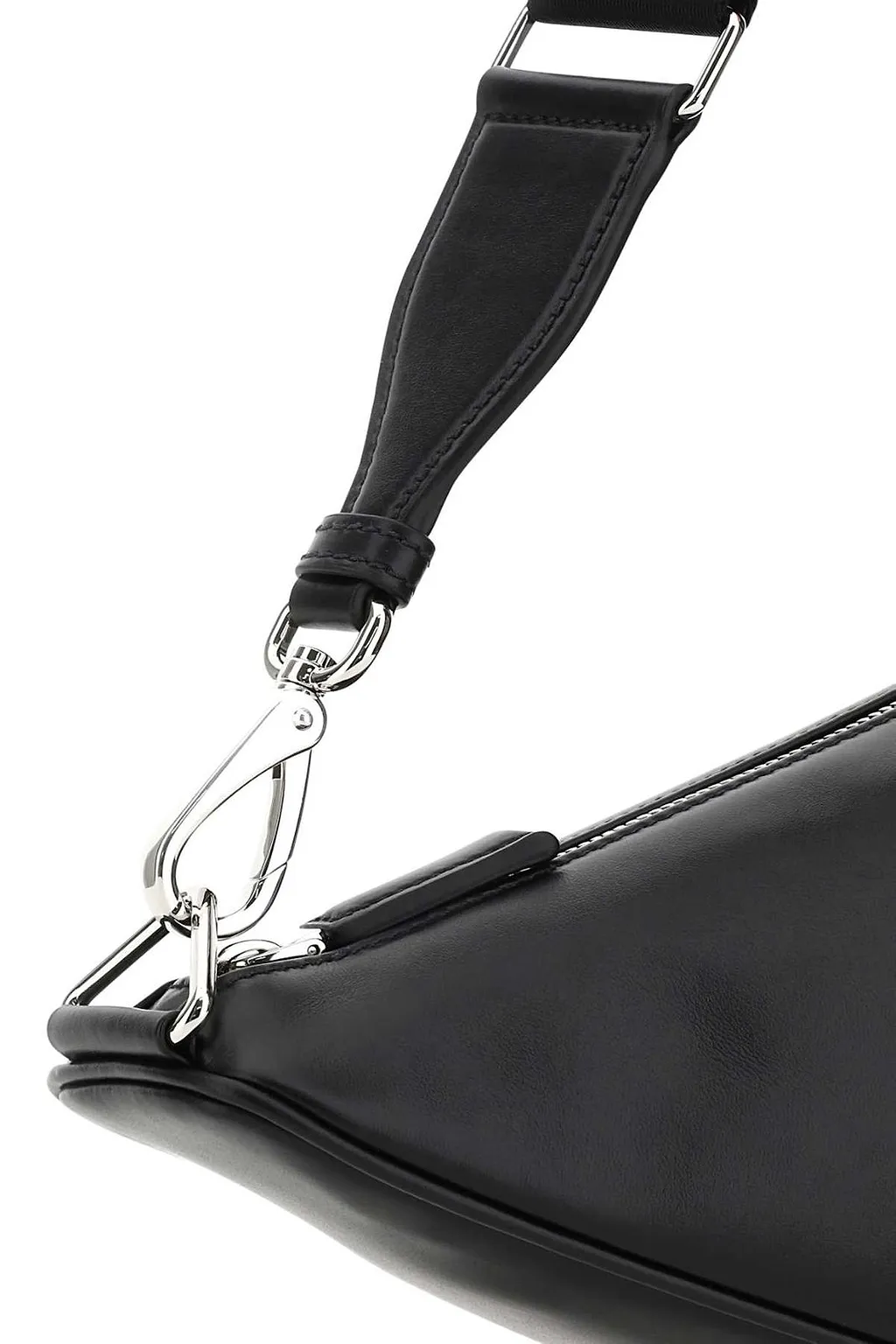 Prada Logo Plaque Zipped Shoulder Bag