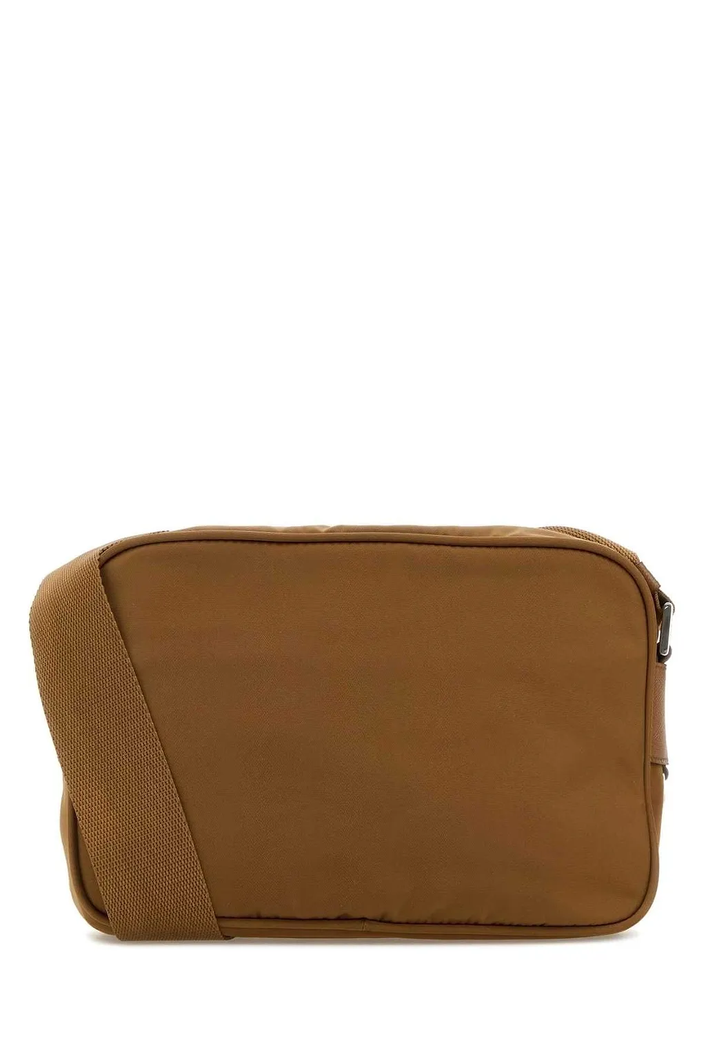 Prada Logo Plaque Zipped Shoulder Bag