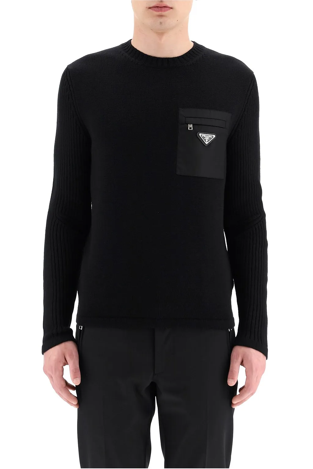 Prada Logo Pocket Knitted Jumper