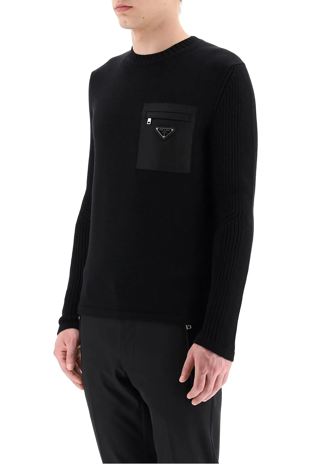 Prada Logo Pocket Knitted Jumper