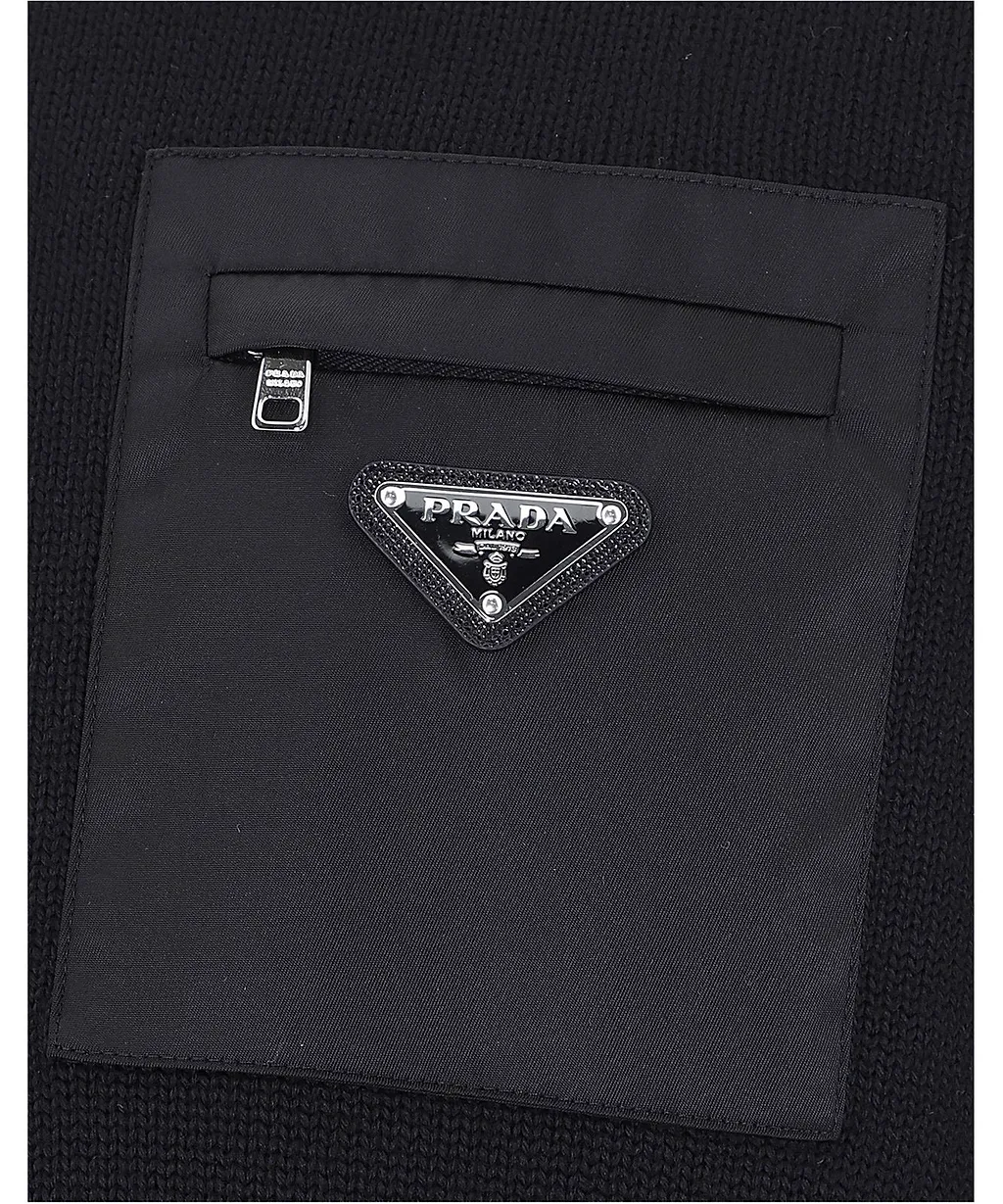 Prada Logo Pocket Knitted Jumper