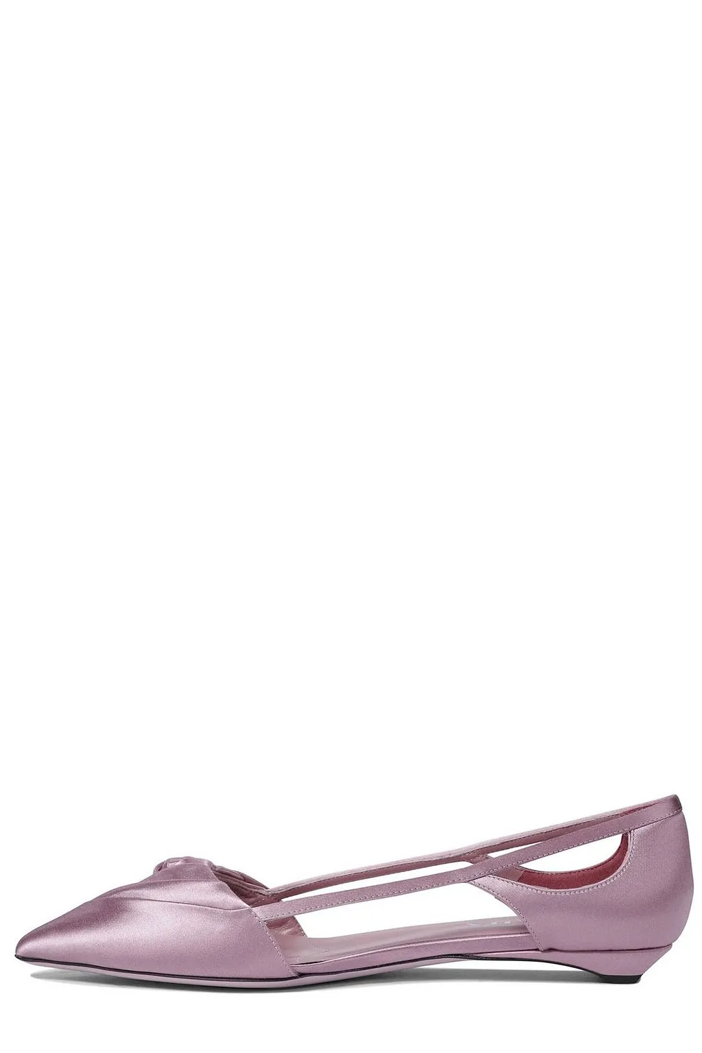 Prada Logo Printed Cut-Out Detailed Ballerinas