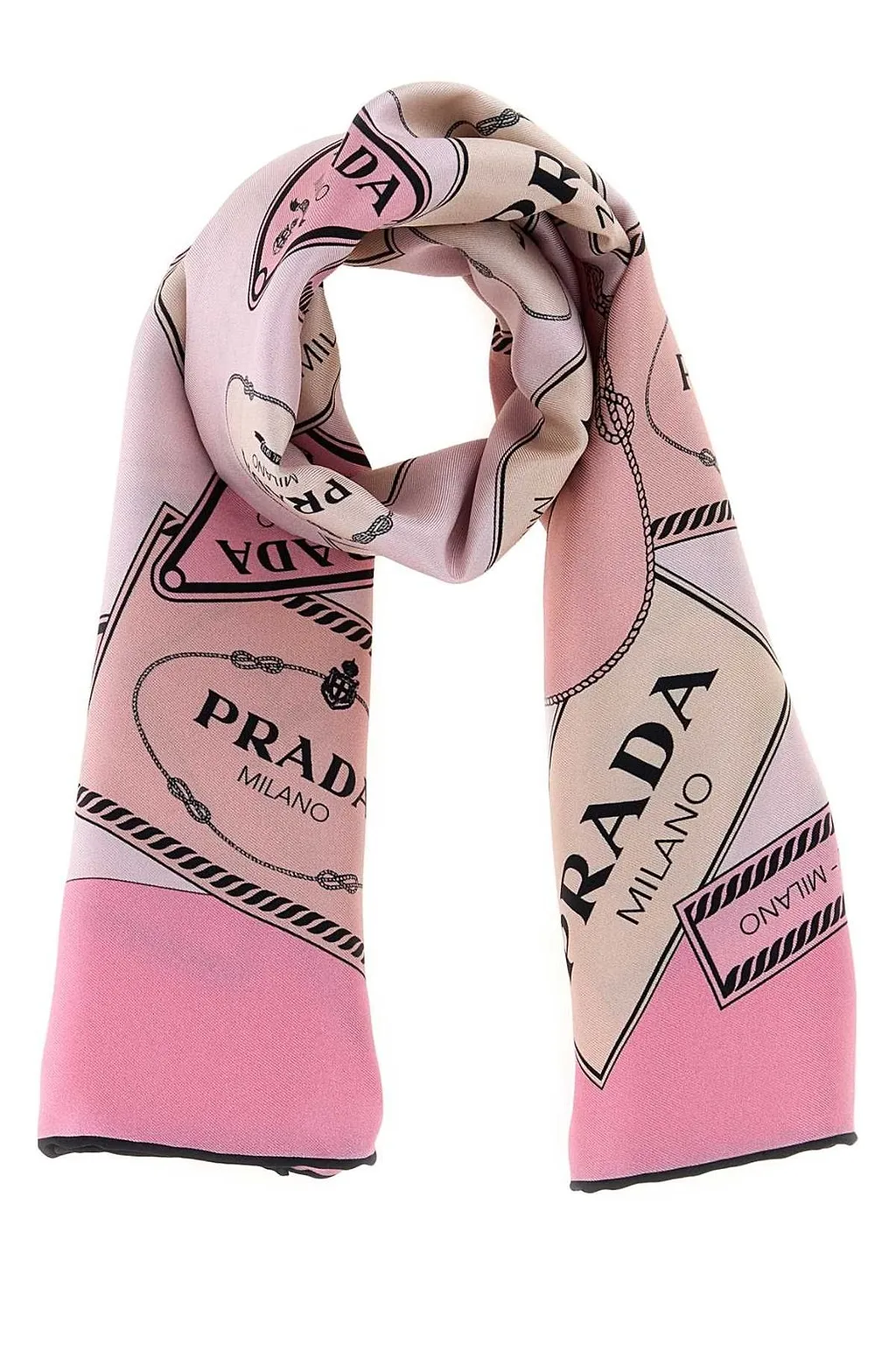 Prada Logo Print Scarf