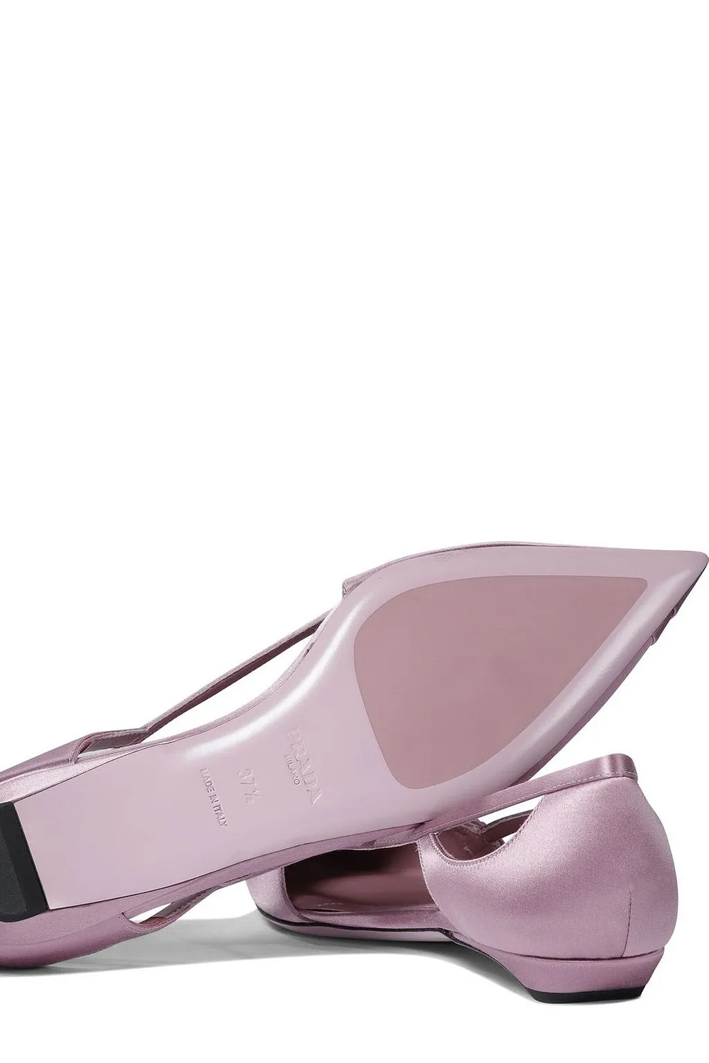 Prada Logo Printed Cut-Out Detailed Ballerinas
