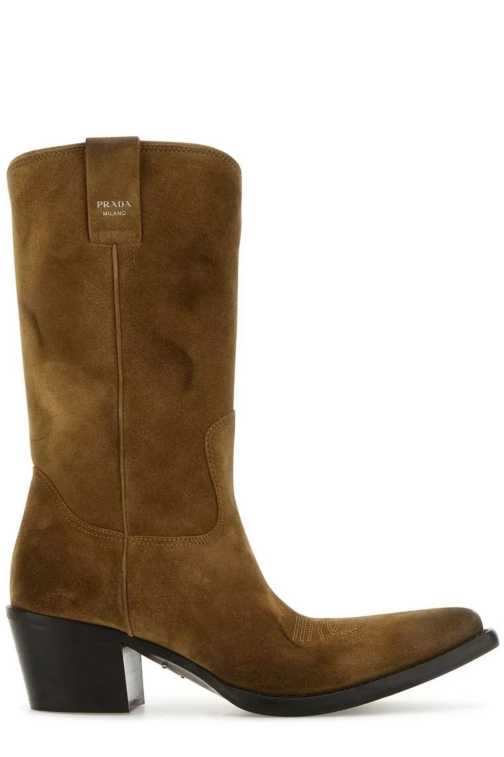 Prada Texan Logo-Printed Boots