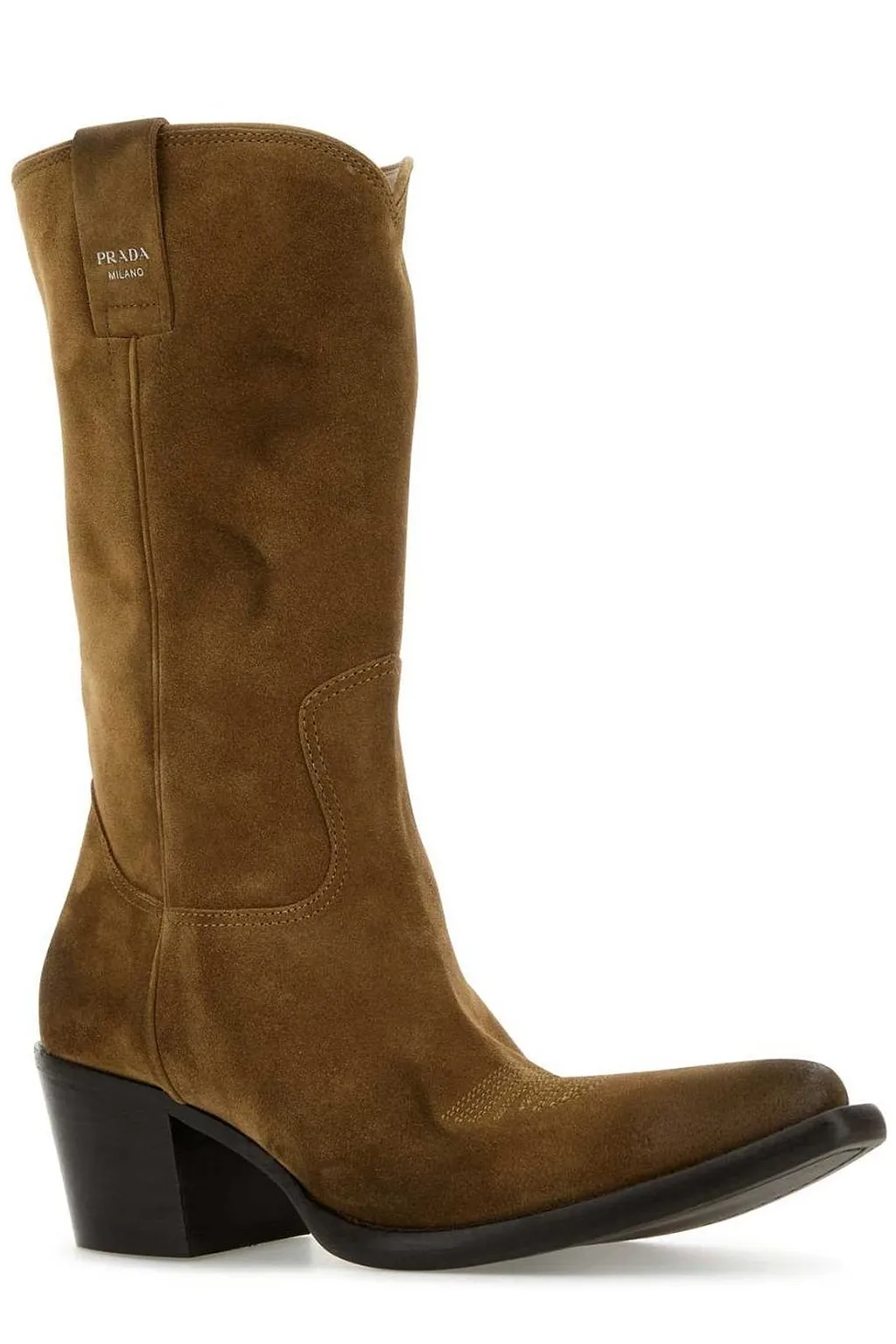 Prada Texan Logo-Printed Boots