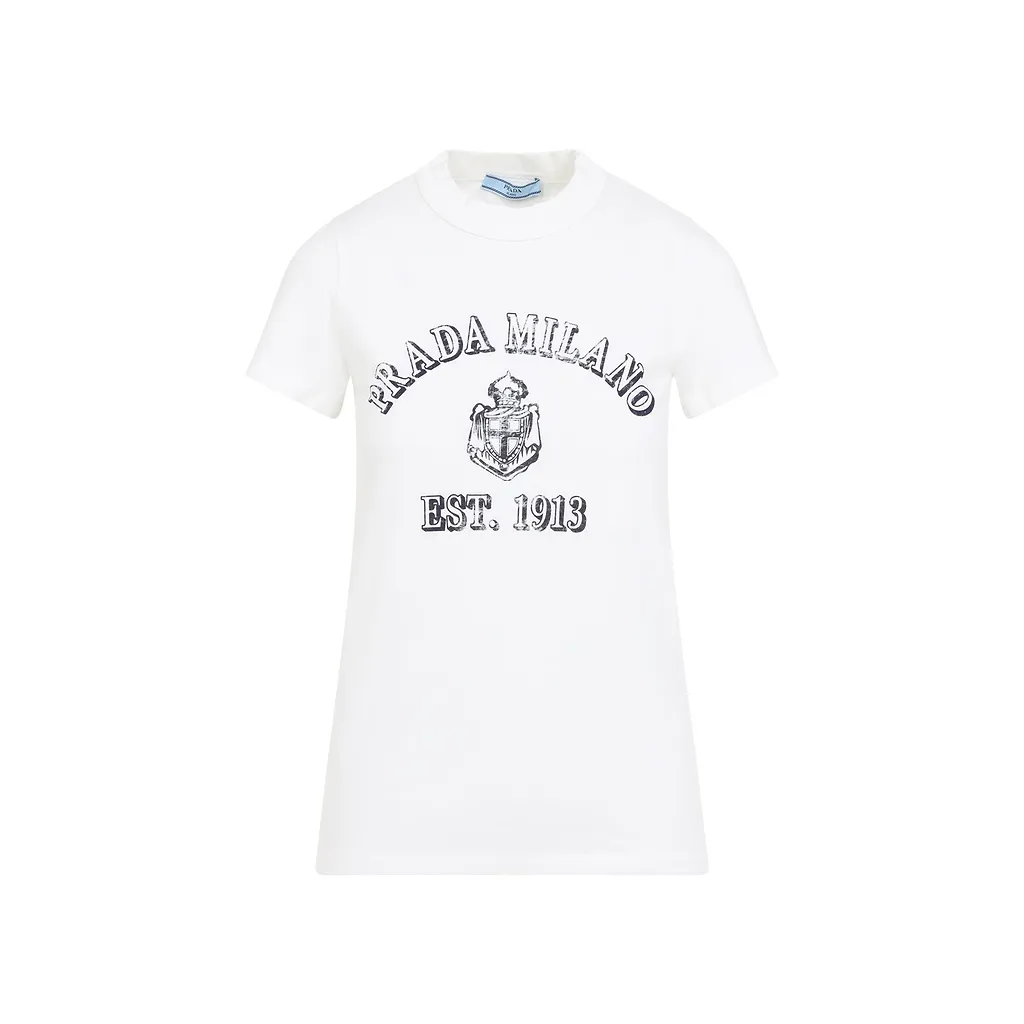 Prada Logo Printed Short Sleeved T-Shirt