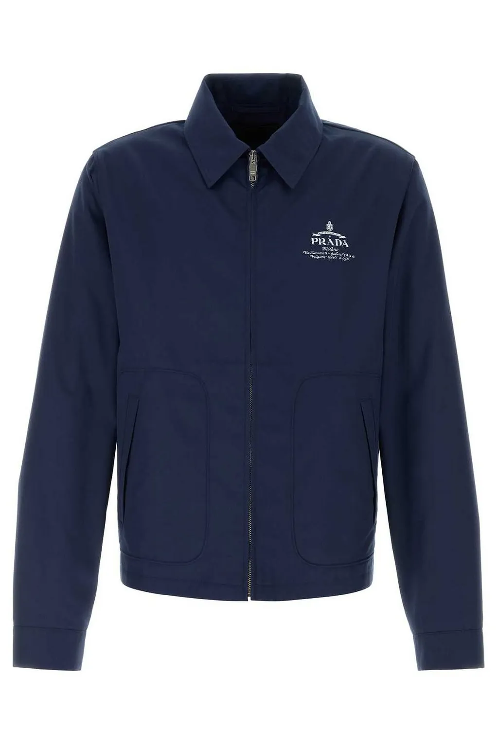 Prada Logo Printed Zipped Jacket