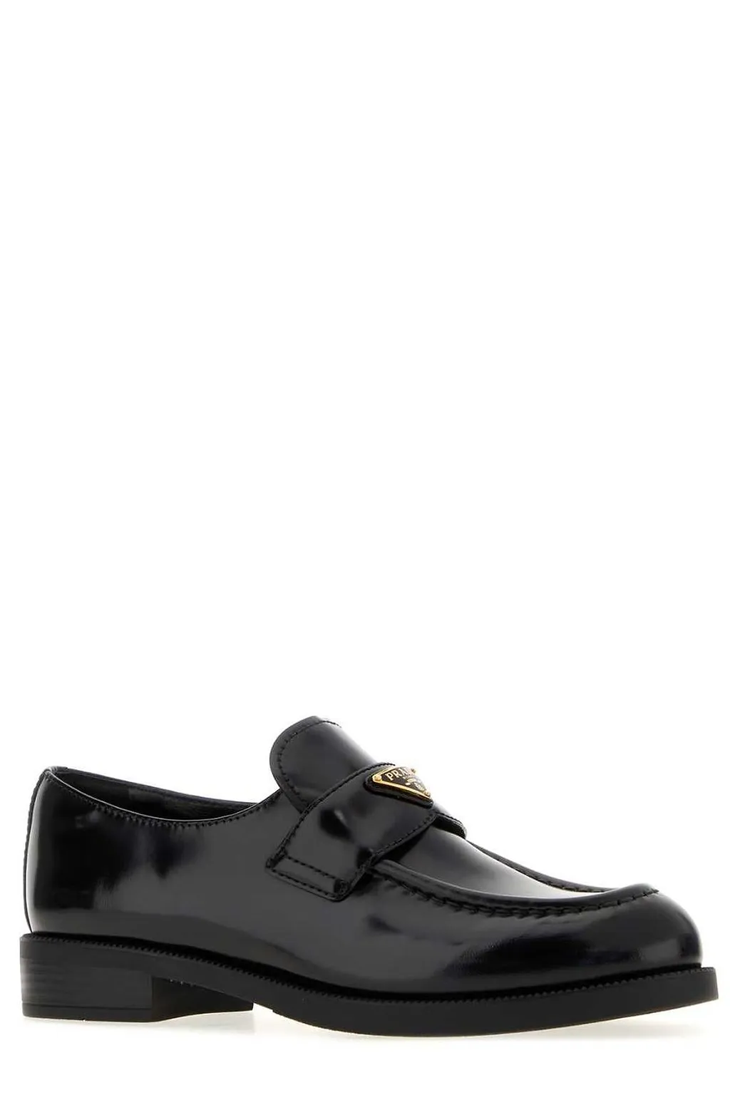 Prada Logo Strap Flat Shoes