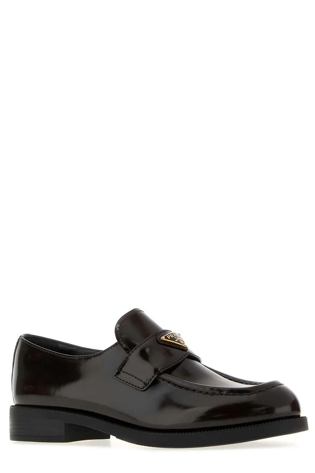 Prada Logo Strap Loafers
