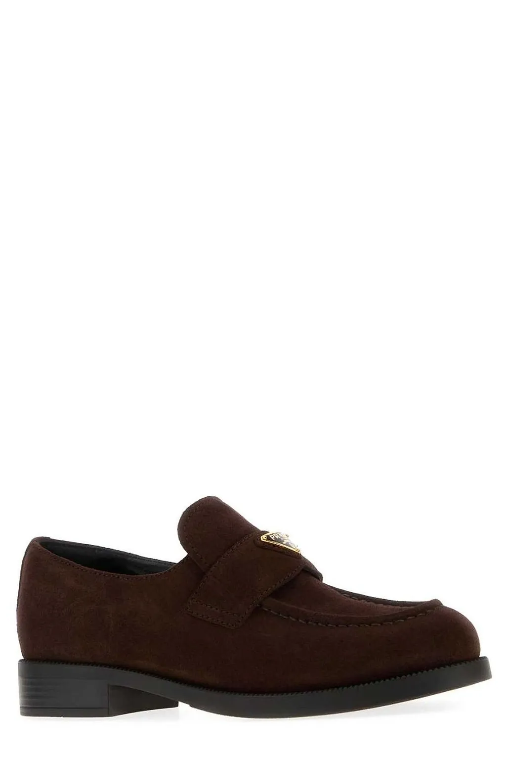 Prada Logo Strap Loafers