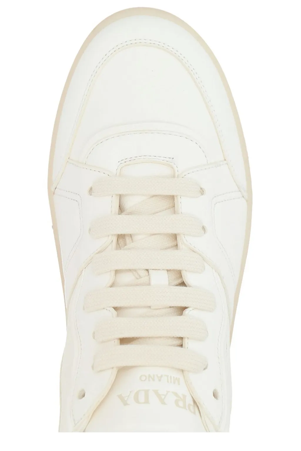 Prada Logo-Stamp Lace-Up Sneakers