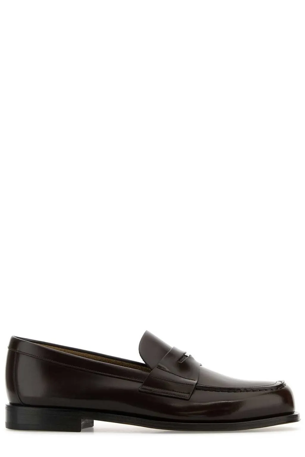 Prada Logo-Triangle Slip-On Penny Loafers