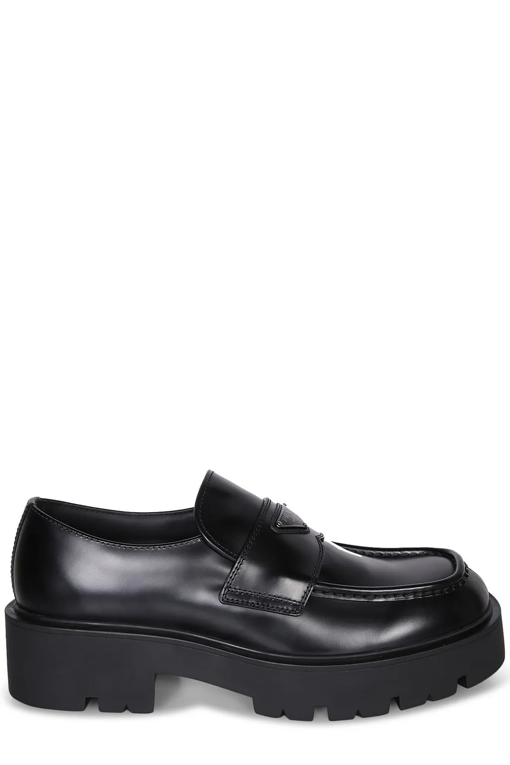 Prada Logo Triangle Loafers